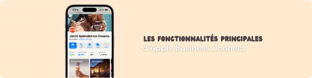 Fonctionnalités apple business connect seo local visibilité apple visibilité digitale