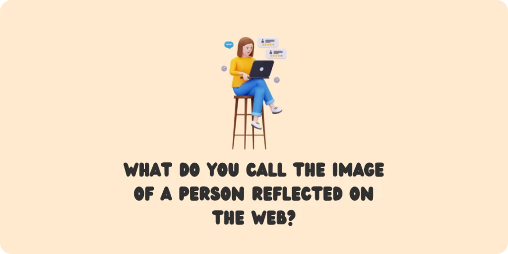 What do you call the image of a person reflected on the web? e reputation e-reputation